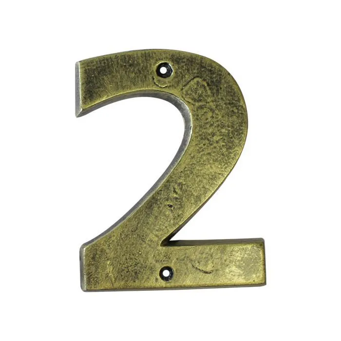 Antique Gold Numeral No .2 (200mm) - Gold