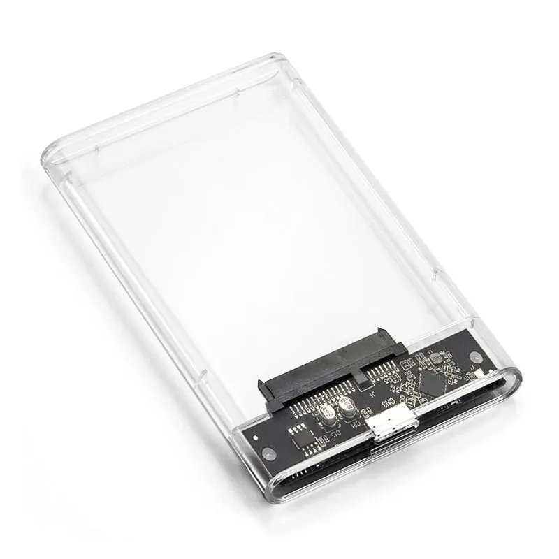 2.5" Transparent SATA to USB 3.0 External Hard Drive Enclosure