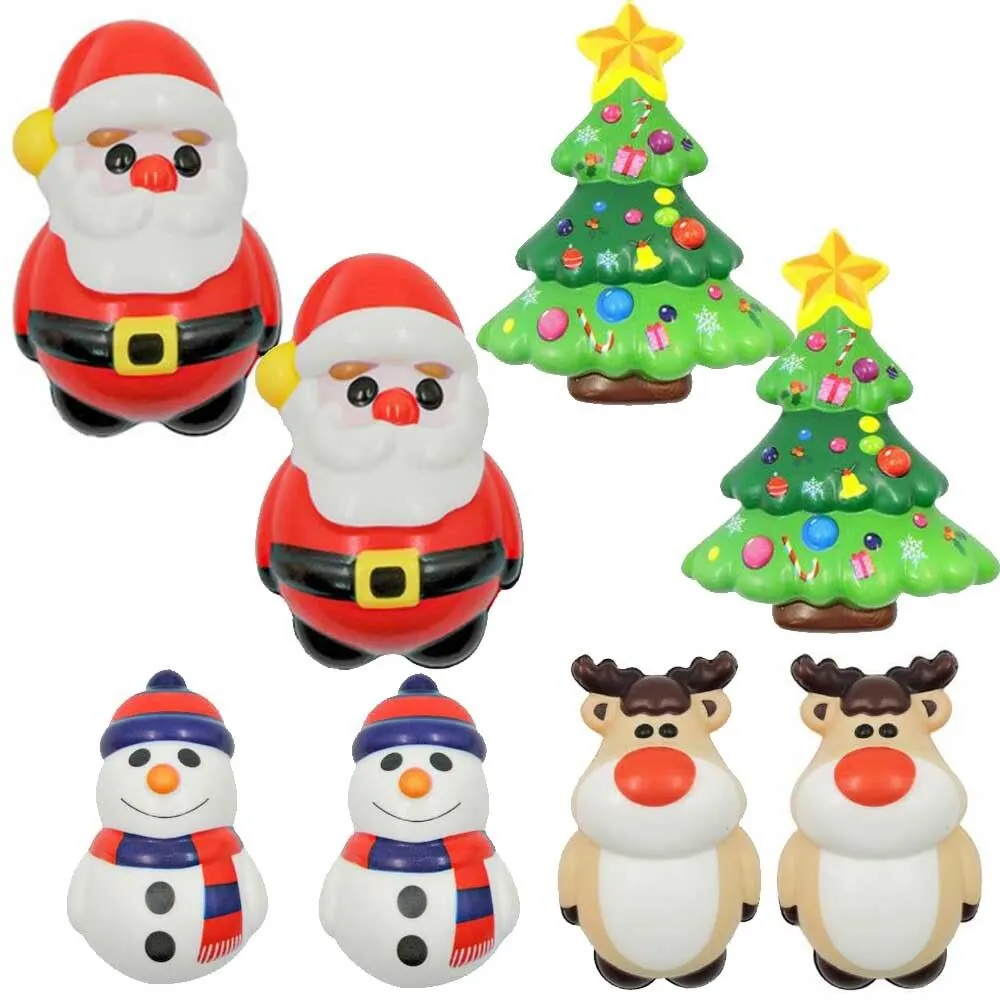 8 Pack Christmas Squishy Toys, Soft Fidget Squeeze Toys for Anxiety Relief