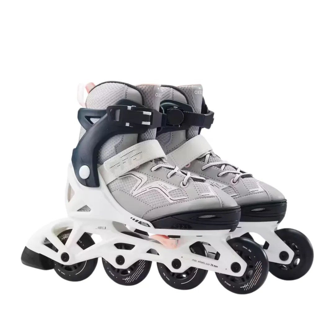 Oxelo Kids' Inline Fitness Skates Fit3 - Abyss Grey