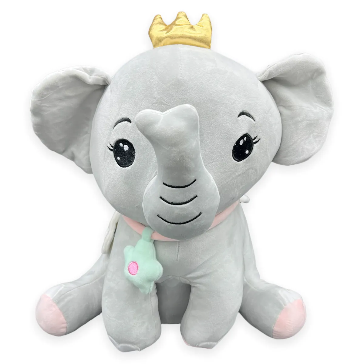 Toys and Beyond - Emma the Elephant (Large) - Teddy Bear Plush Toy - Grey