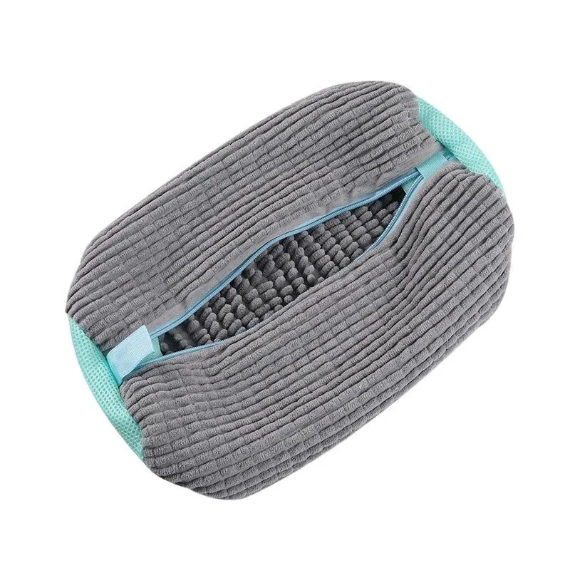 Sneaker Laundry Helper: Anti-Warp Shoe Bag for Machines, Easy & Time-Saving - Grey