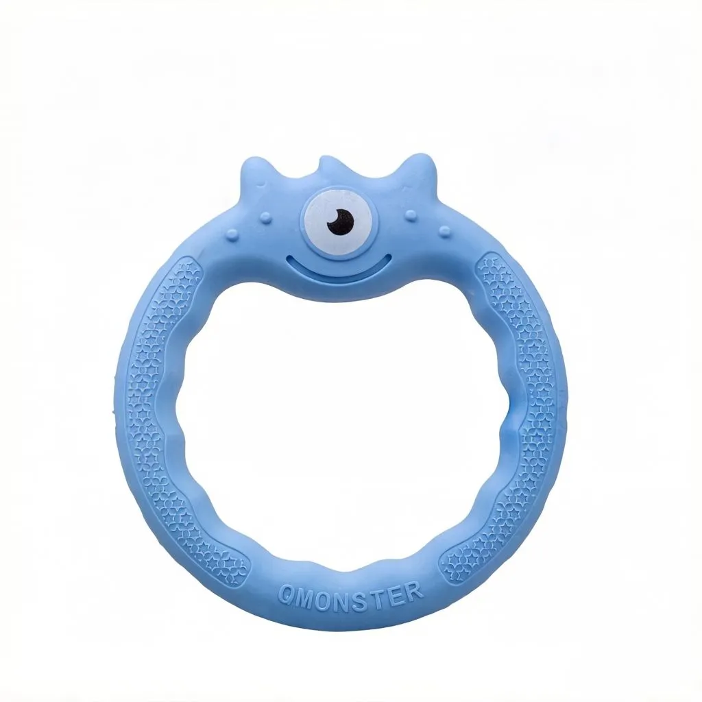 Durable Dog Frisbee and Tug Ring for Training - blue