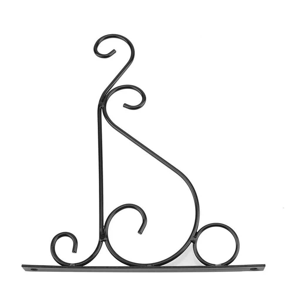 Iron Wall Hanging Plant Bracket Hook for Home Garden Decoration 30x21cm