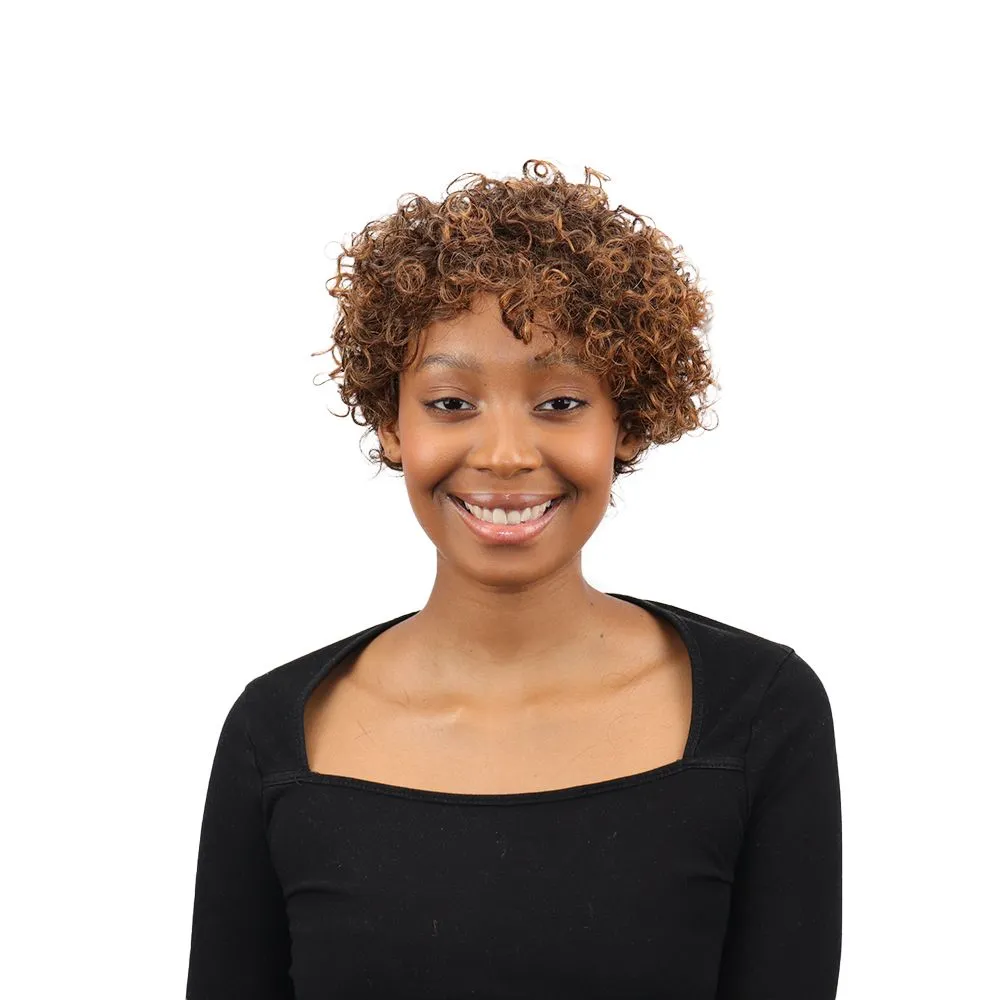 Joedir Brazilian Human Hair Short Wigs Pixie Cut Wig Hair Perfect T1B30