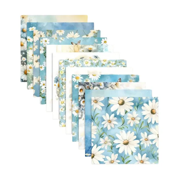 Daisy and Butterfly Scrapbooking Paper