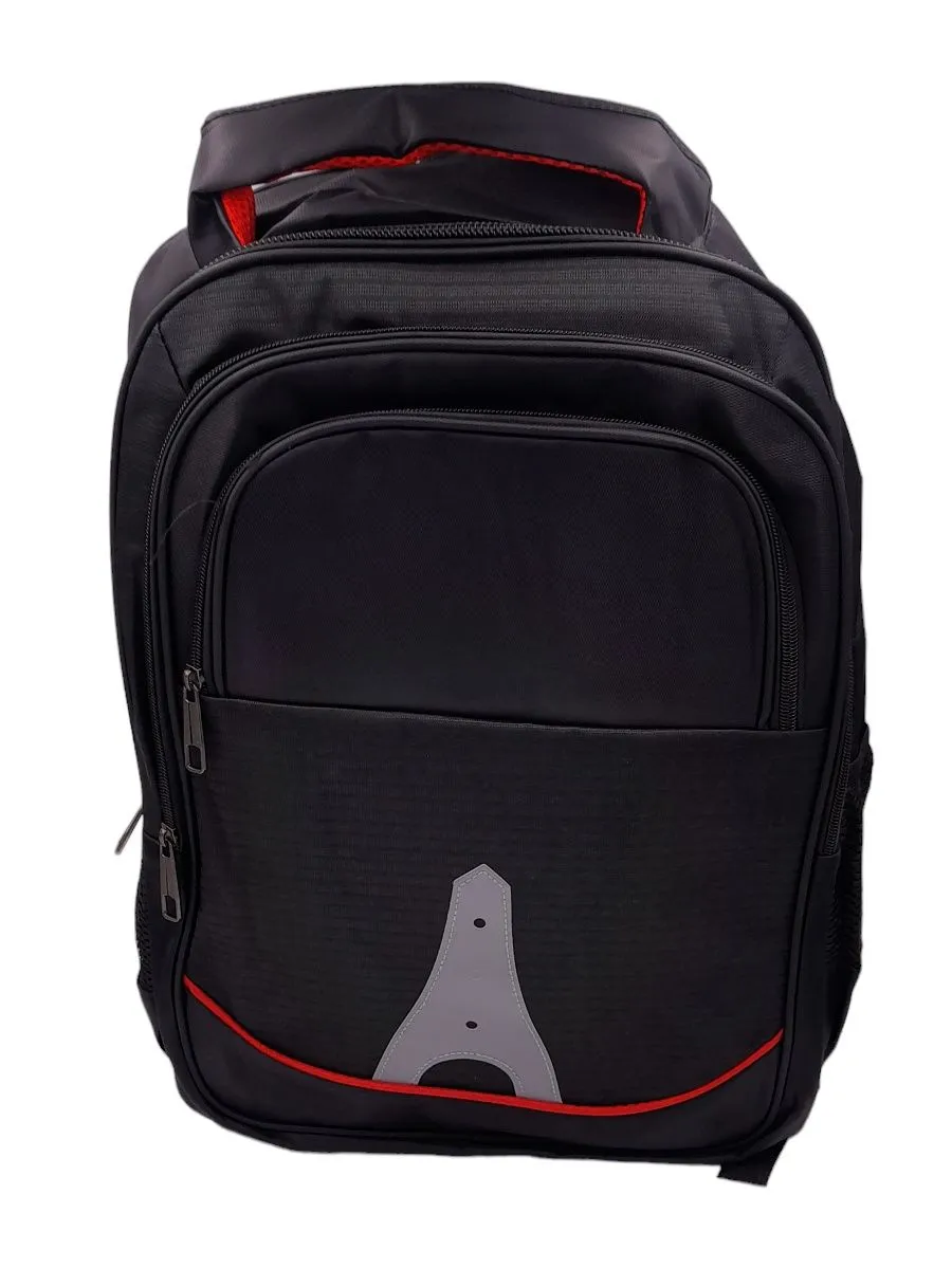 Black Student Everyday Schoolbag Laptop Carry-On Bags Travel Backpack