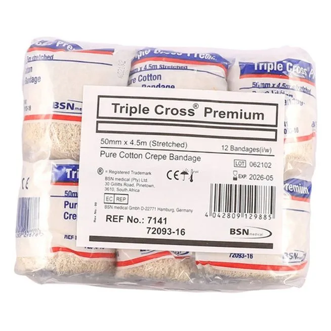 Triple Cross - Crepe Bandage 5cm x 4.5m 12's