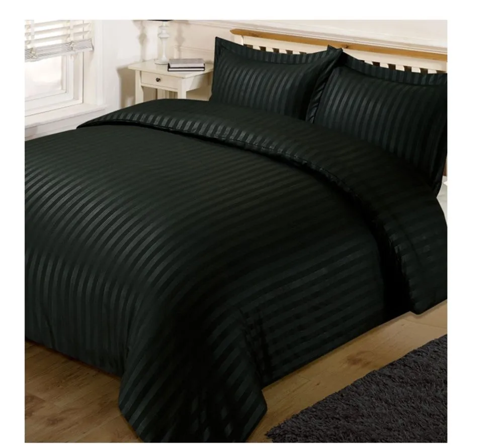 Gripitt - 5pc Stripe Comforter Set - Black