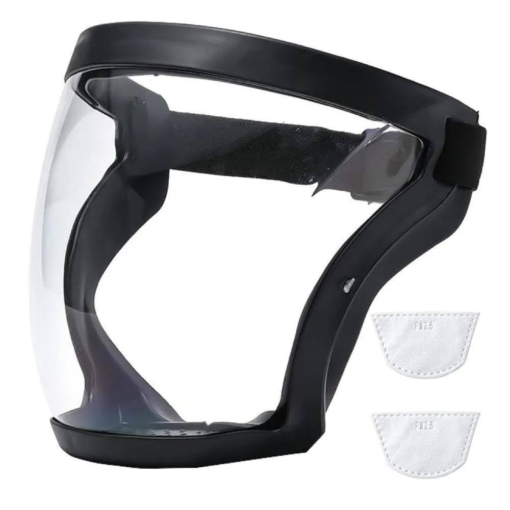 Tool DIY Super Protective Full Face Shield with Filter Cotton (19cm) - Black