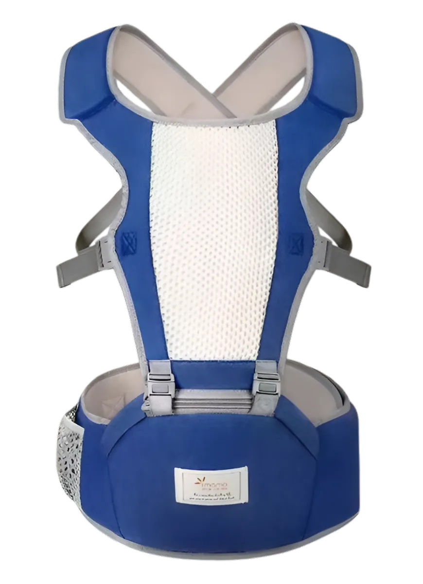Ergonomic Baby Carrier with Wide Hip Seat - Blue