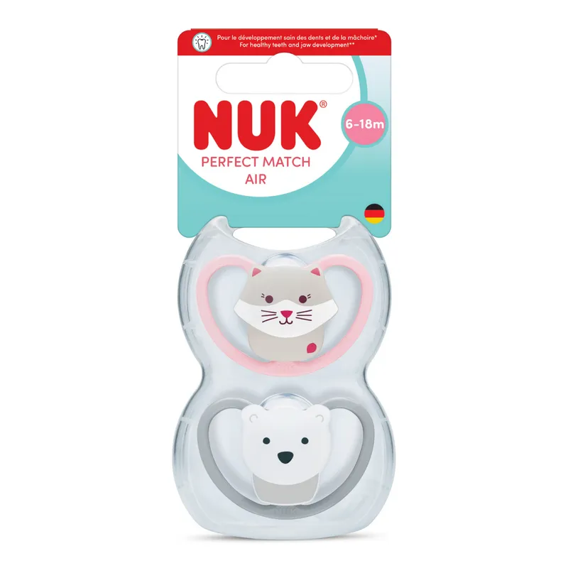 NUK Perfect Match Air Soother Cat and Polar bear 6-18 months