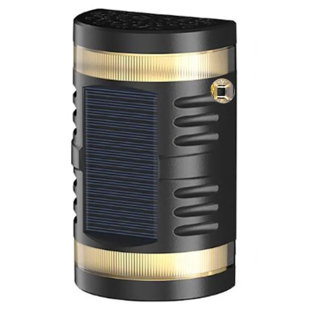 Garden Decor Wall Mounted Waterproof Solar Landscape Light (15x9x6cm) - Warm Light