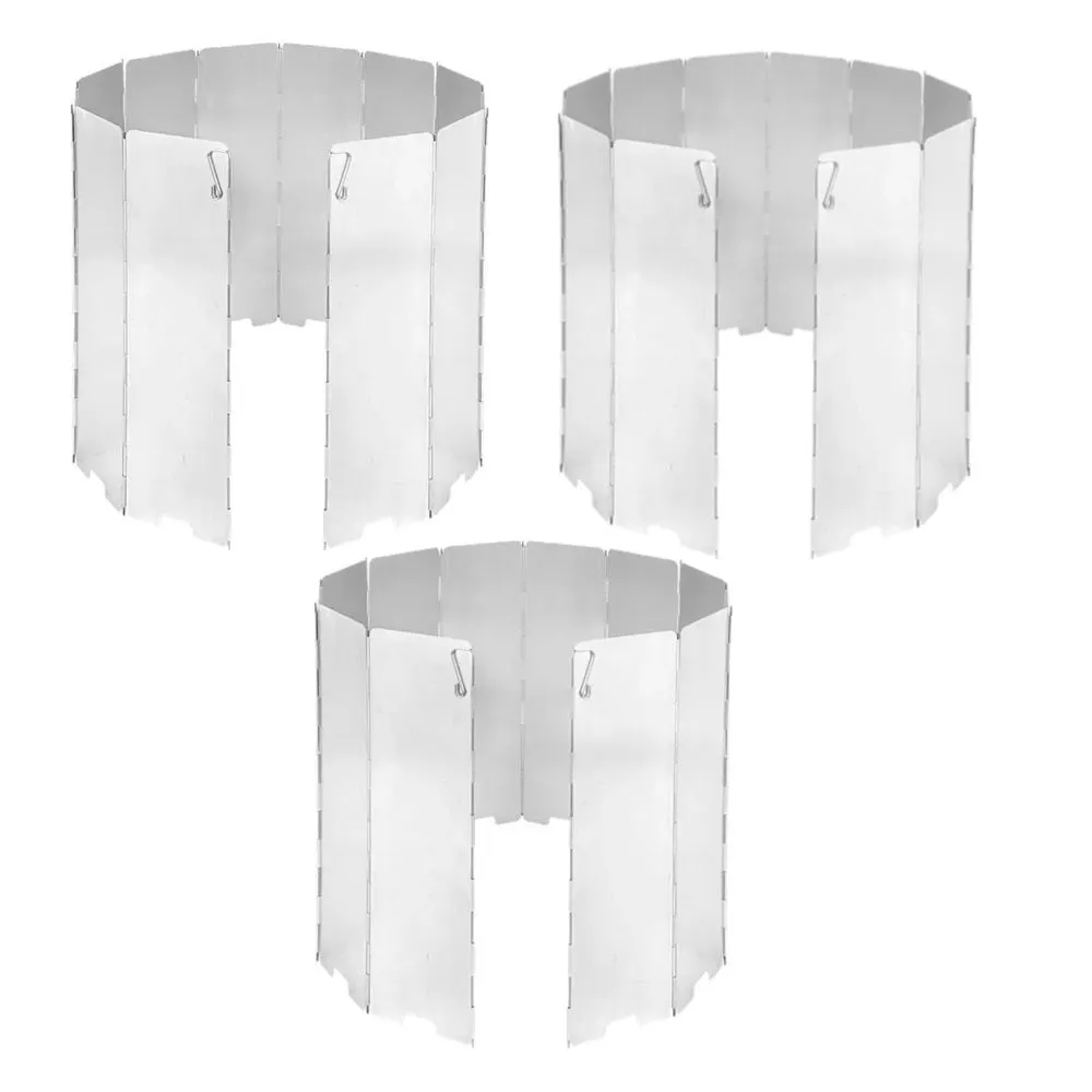 Camping Windshield Outdoor Picnic Screen Guard Outdoor Stove Set of 3- 10cm