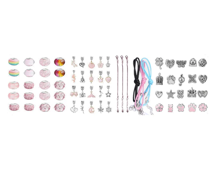High-quality Necklaces Pendants Charms Pandora Compatible Gift Set - Pink