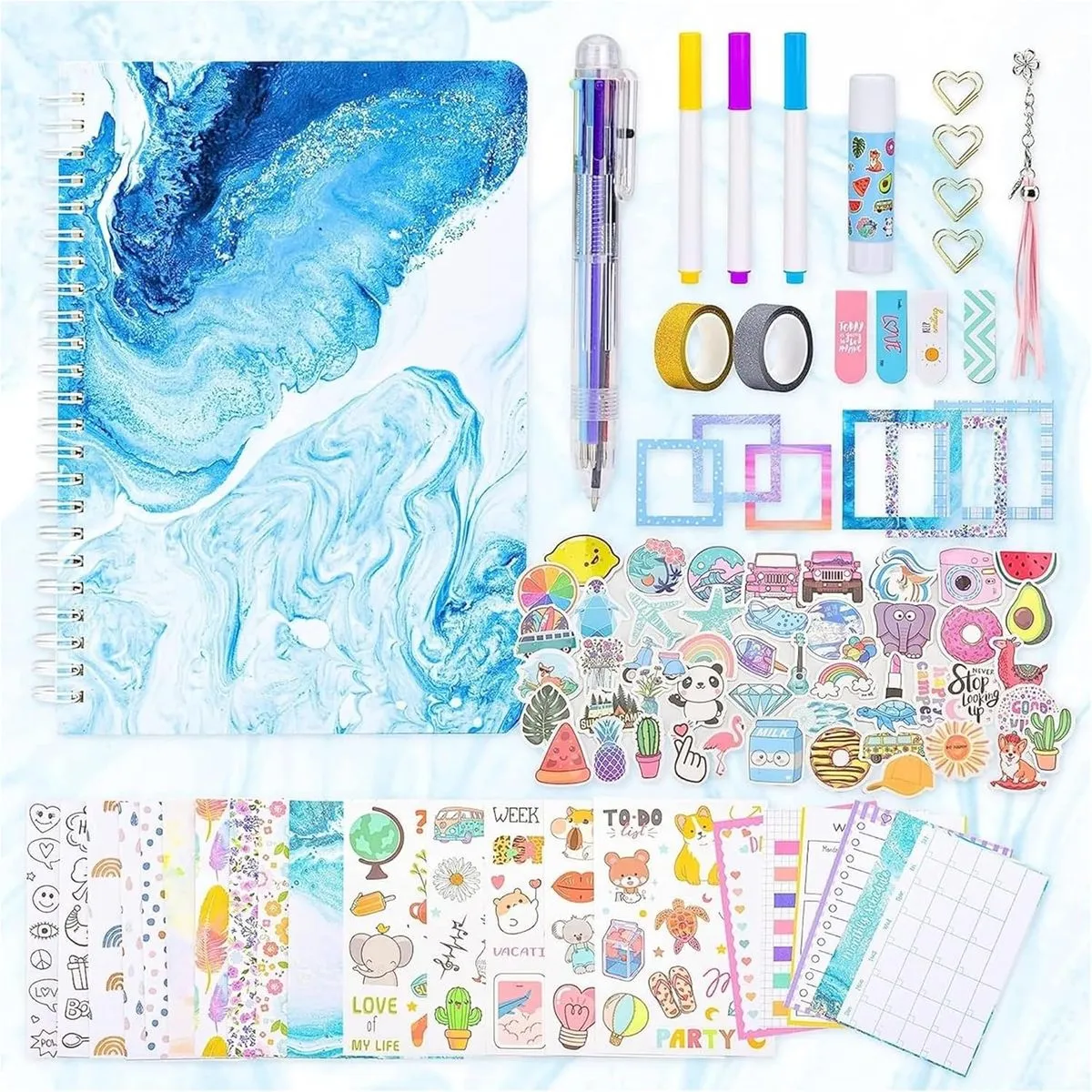 Sulfar DIY Journal Kit for Girls, Personalized Diary & Scrapbook Stuff for