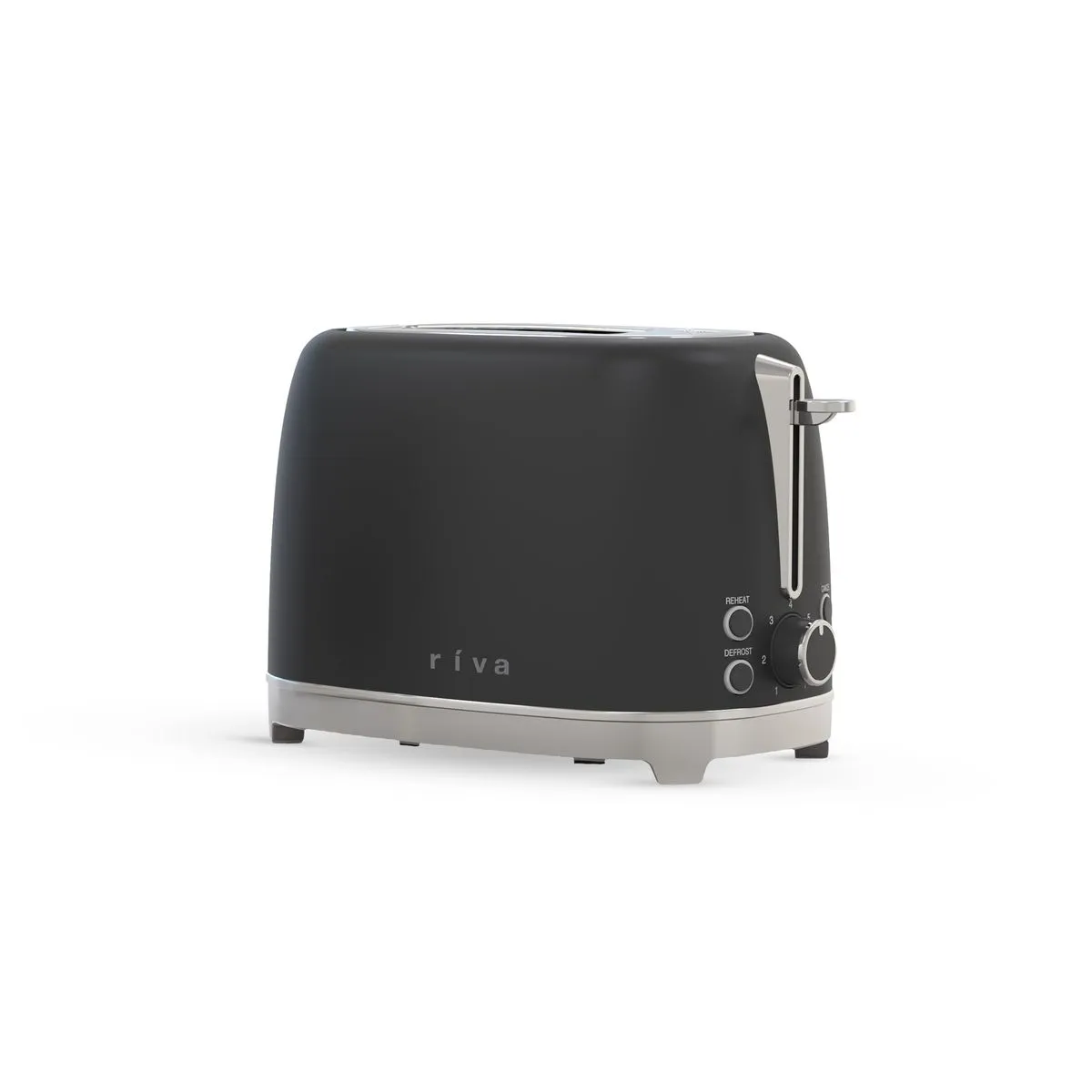 ríva Stainless Steel 2-slice Toaster - Matt Black