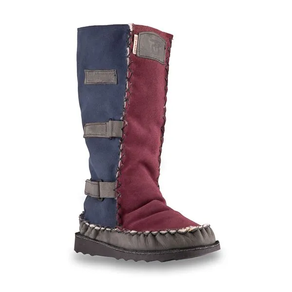 Gurmuki - Ladies Sheepskin Wool X Tall Boots - 2Tone Plum