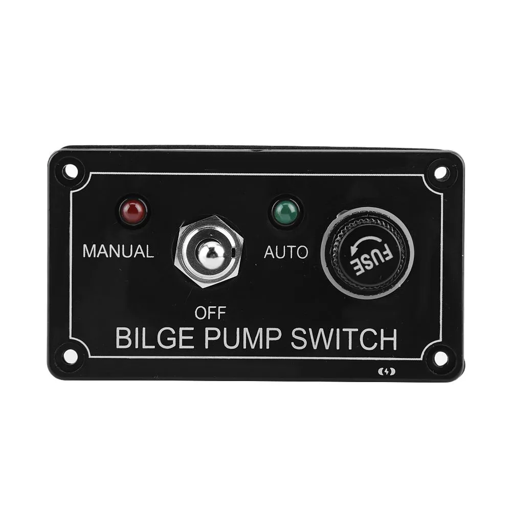 Bilge Pump Switch Panel 12V DC LED Manual Auto