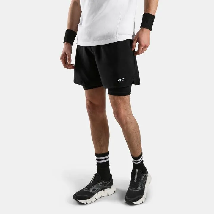 Reebok Men's Athlete 2 In 1 Shorts - Black