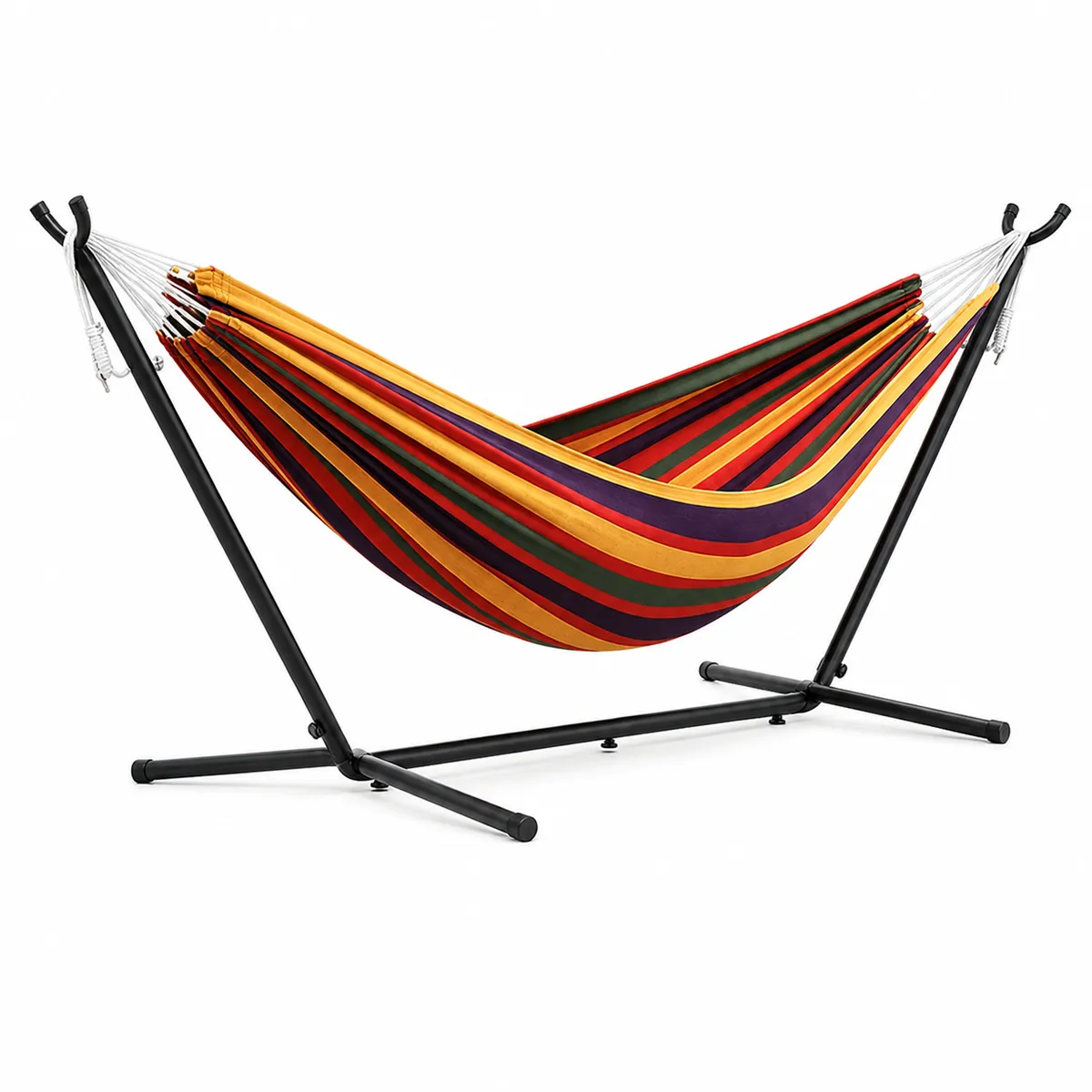 Outdoor Hammock with Steel Stand and Curved Support
