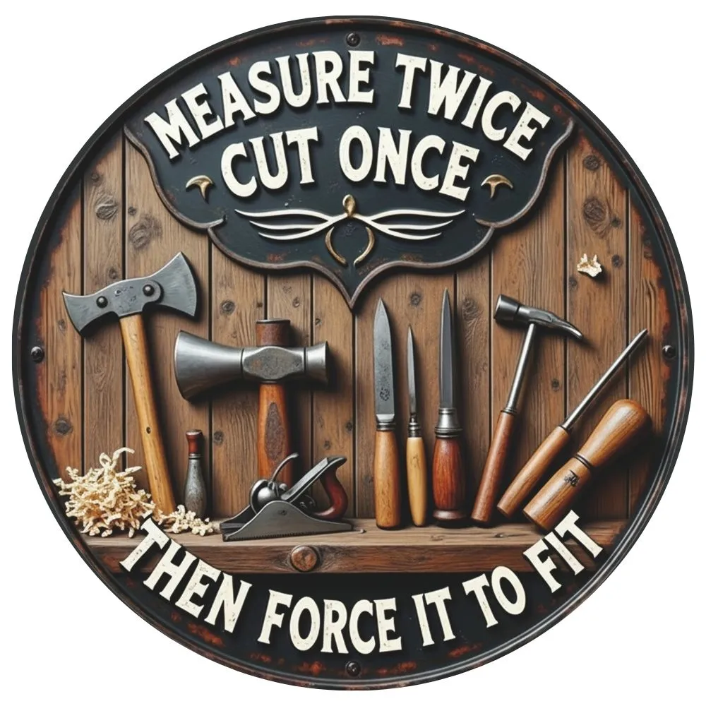 Funny Workshop 20cm Round Plaque - Made in SA