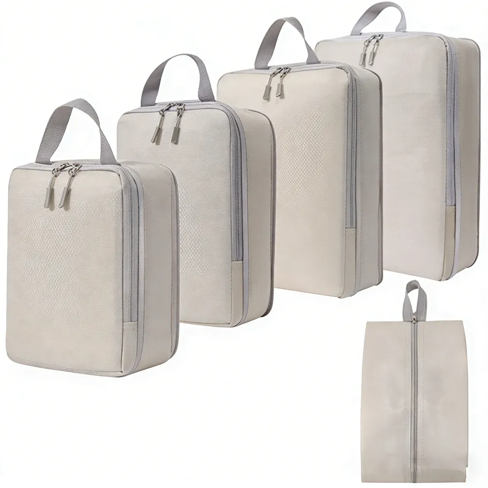 Expandable Lightweight Travel Bags Compression Organiser Cube - 5-Pack