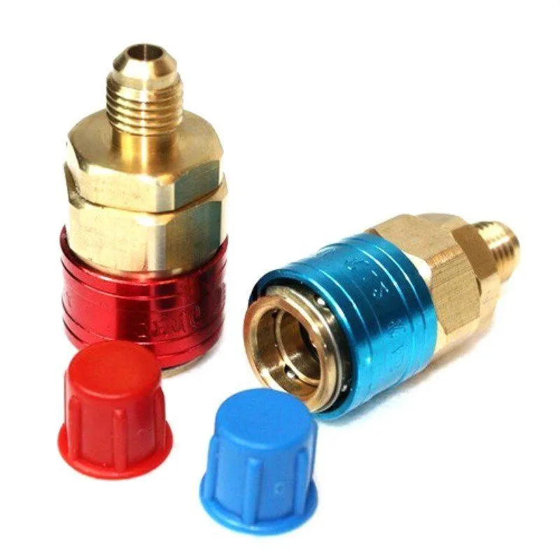 R134a Quick Coupler - Adjustable High/Low Pressure, Car AC Refill Tool