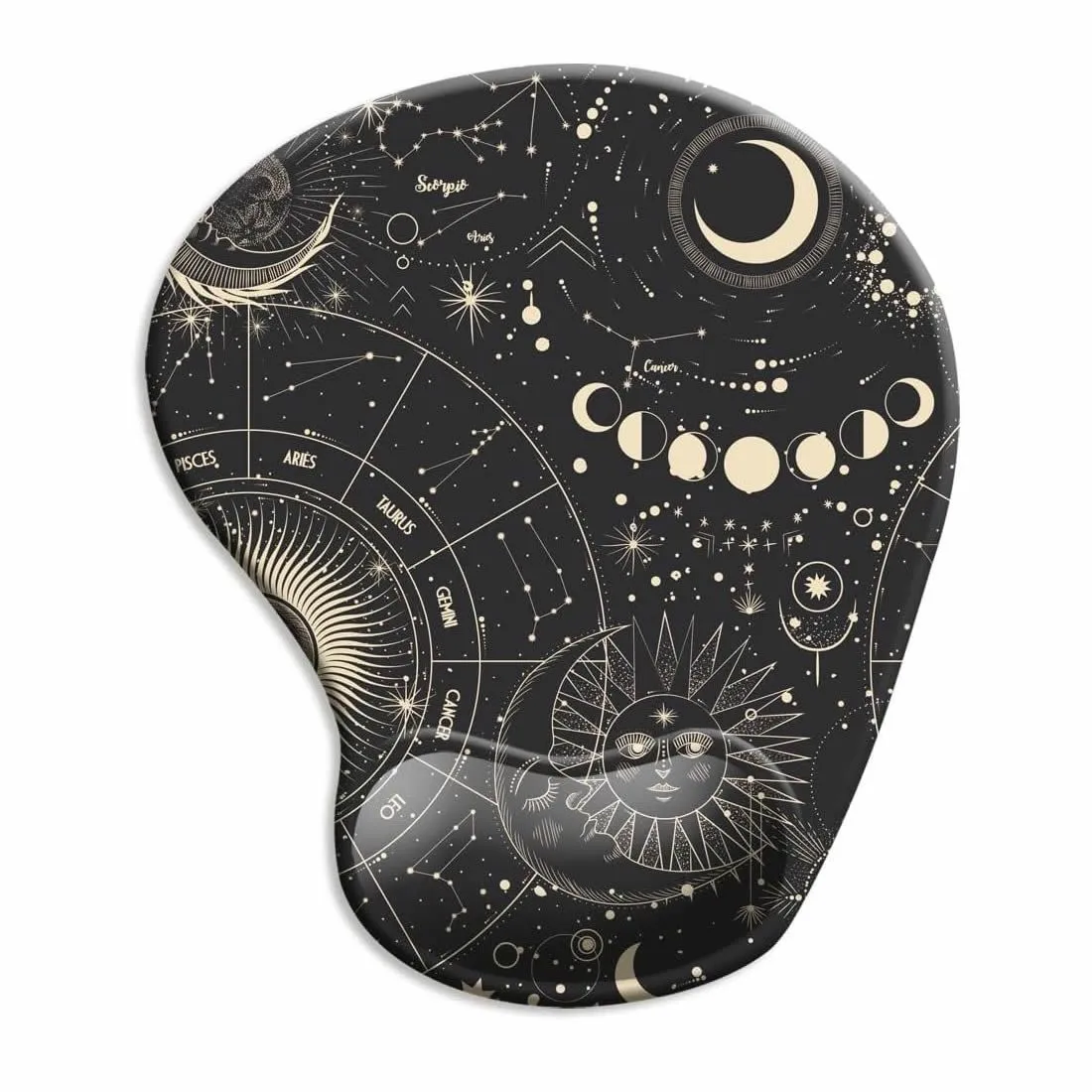 Ergonomic Mouse Pad with Wrist Support, Cute Mouse Pads with Non-Slip Base