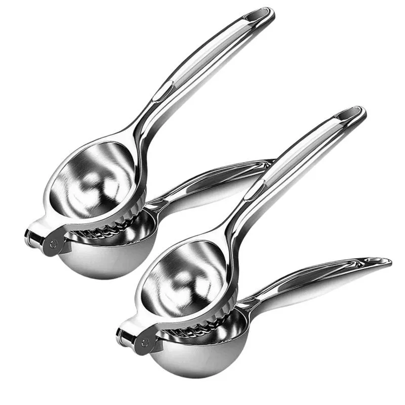 2 Pack Heavy Duty Metal Lemon Squeezers, Manual Citrus Juicers With Handles