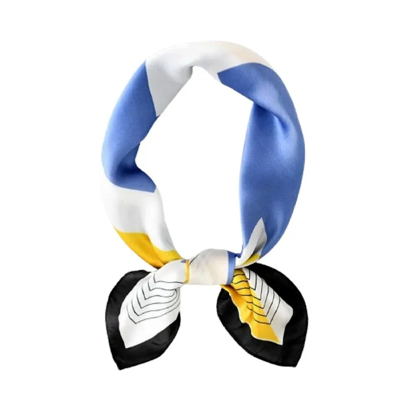 Square Neck Scarfs Lightweight Headscarf Printed Neckerchief - 70x70CM