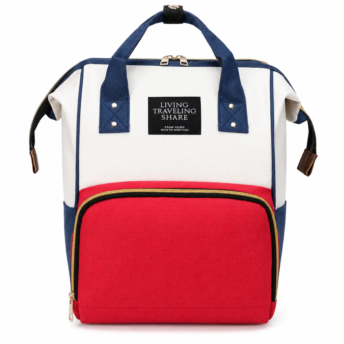 Living Traveling Share Mommy And Baby Nappy Bag - red/blue/white