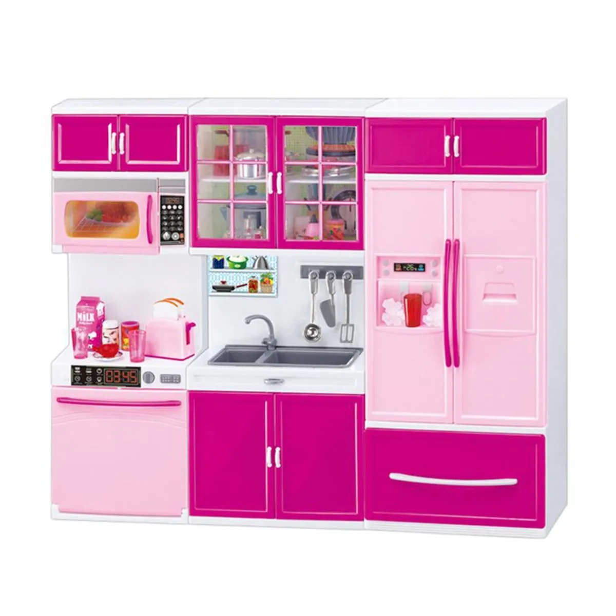 Simulation Kitchen Cabinets Set Toys Girls Dollhouse Playset