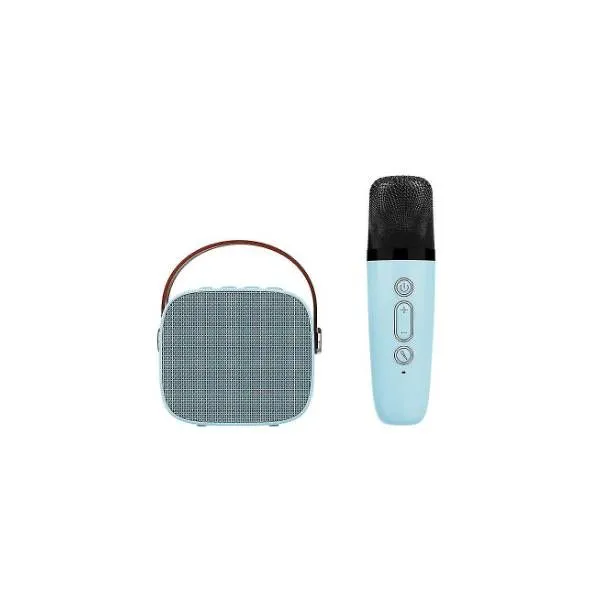 Portable Mini Karaoke Speaker and Mic K1 Pro - Bluetooth Wireless Ultimate - Blue