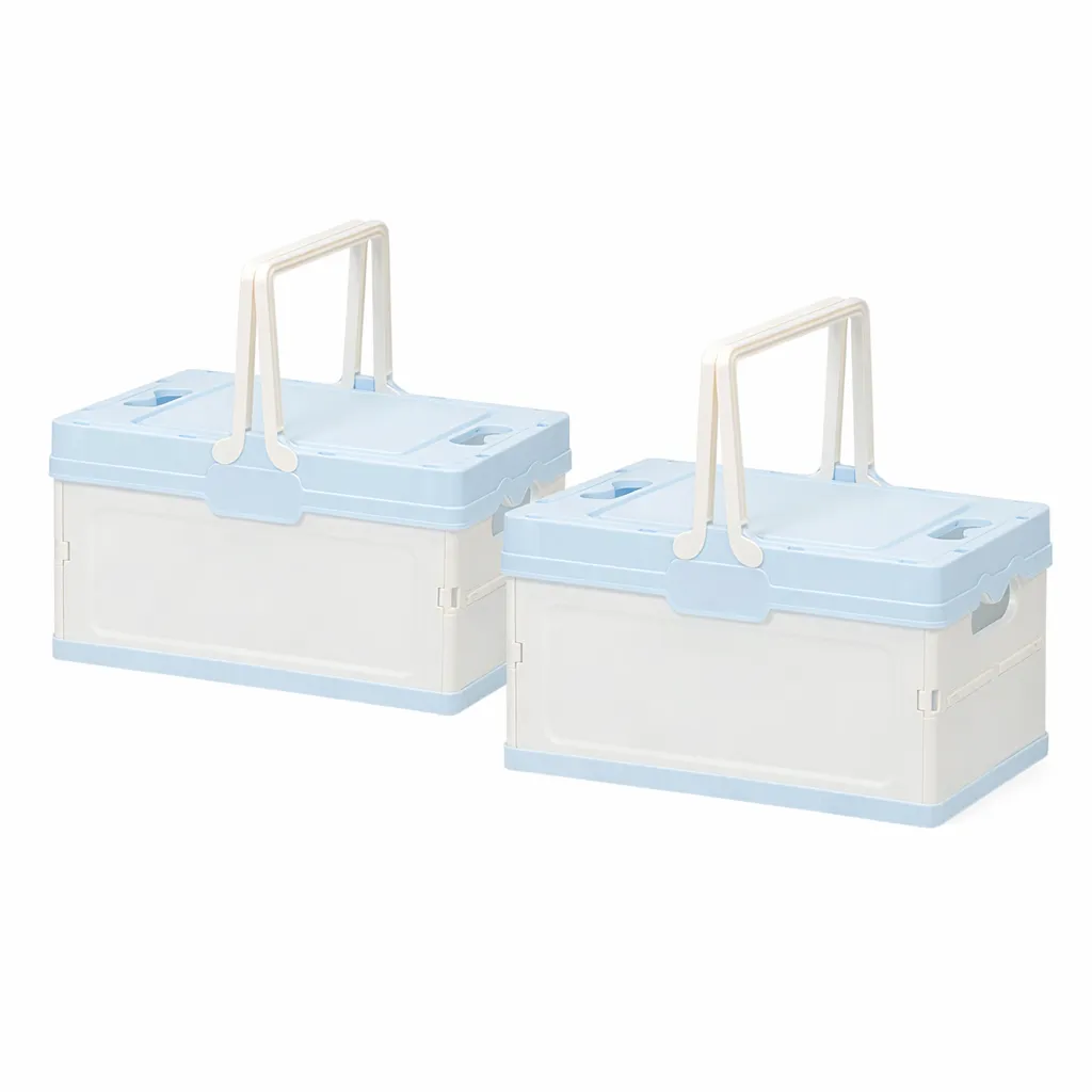 2 Pack - Compact Multipurpose Storage Box - Blue