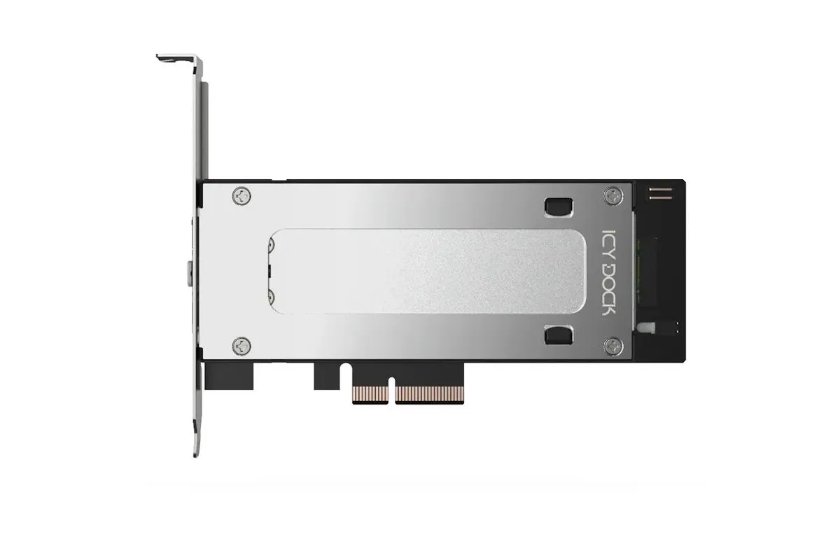 Icy Dock PCIe 5.0 M.2 NVMe SSD Adapter Card - Removable Tray Mobile Rack