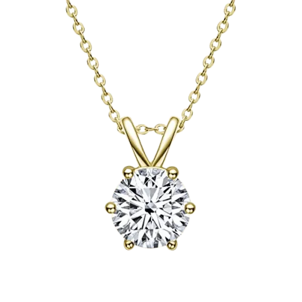 Moissanite Diamond 18k Gold plated 925 Sterling Silver Link Necklace