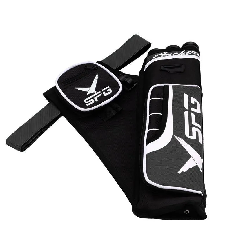 3 Tubes Adjustable Oxford Archery Quiver Bag - Black