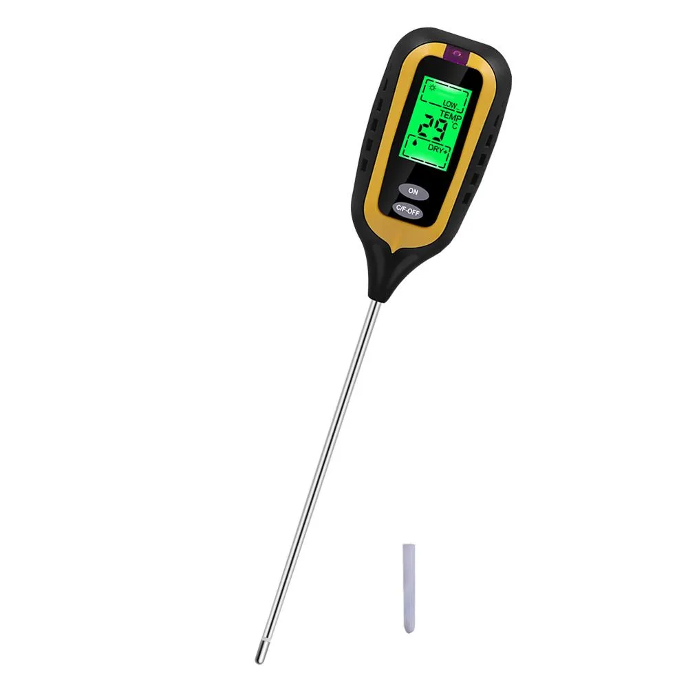Professional Digital 4 in 1 Moisture/Light/PH Sunlight Soil Meter Tester