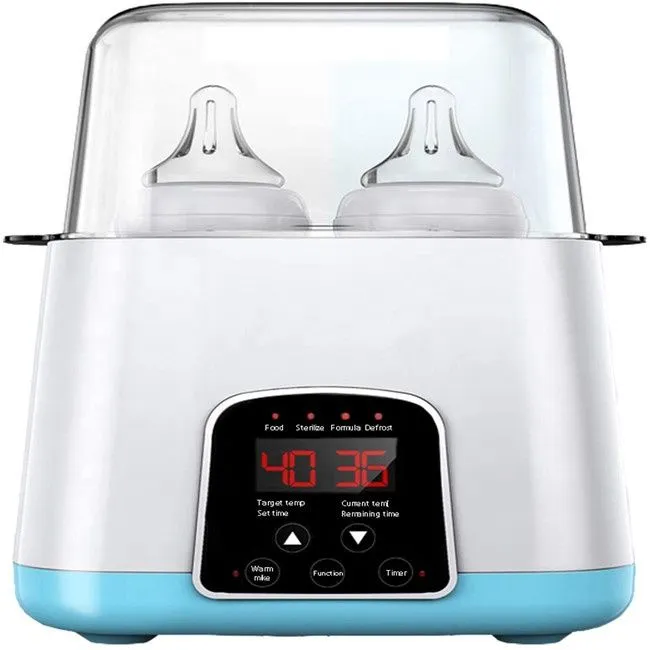 Double Bottle baby warmer LED Display Milk formula Heat food Electric - Blue, Pink