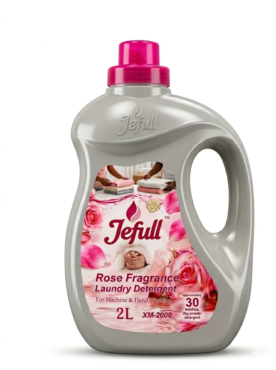Jefull Rose Fragrance Laundry Detergent Liquid 2L - Deep Cleaning Formula
