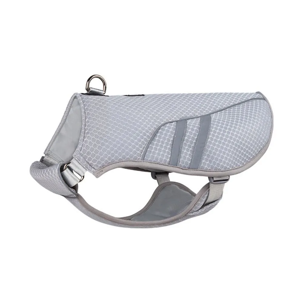 Breathable Polyester Light Grey Cooling Pet Vest