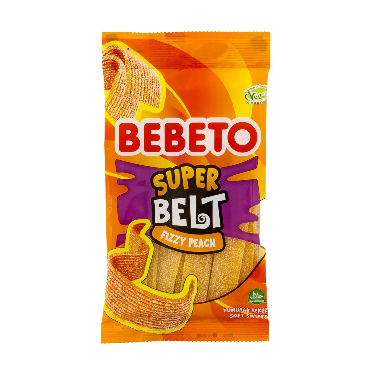 Bebeto Super Belts 135g Fizzy Peach 2 Pack