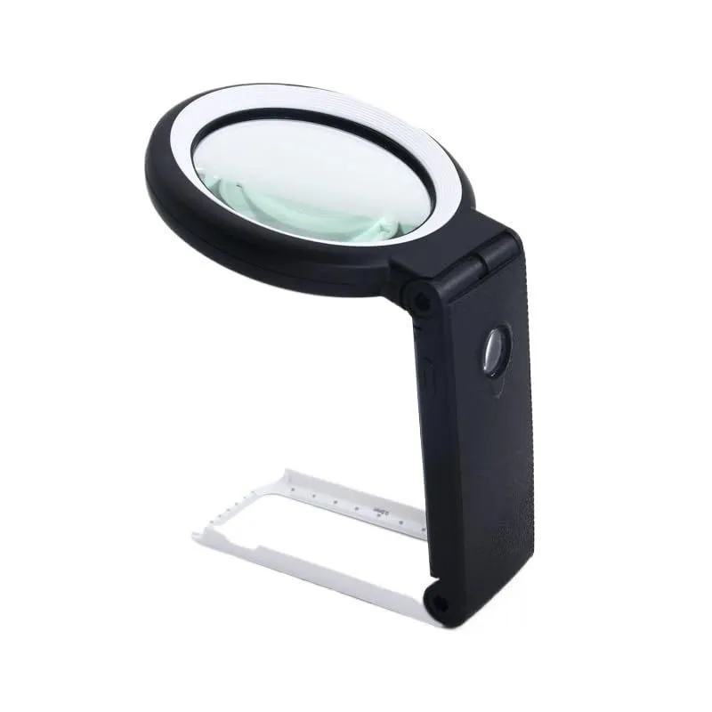 10X-30X Dual Glass Lens Magnifier-Foldable Handheld Desktop Reading Loupe