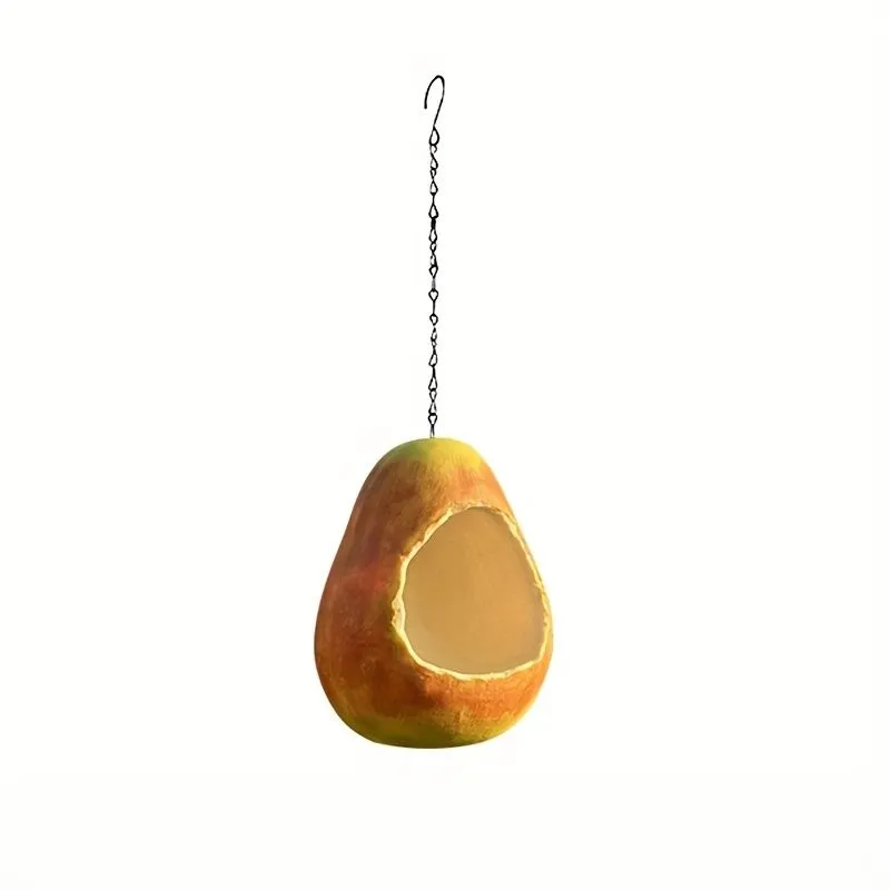 Pear-Shaped Resin Bird Feeder Attracts Birds Hanging Bird Feeding Station