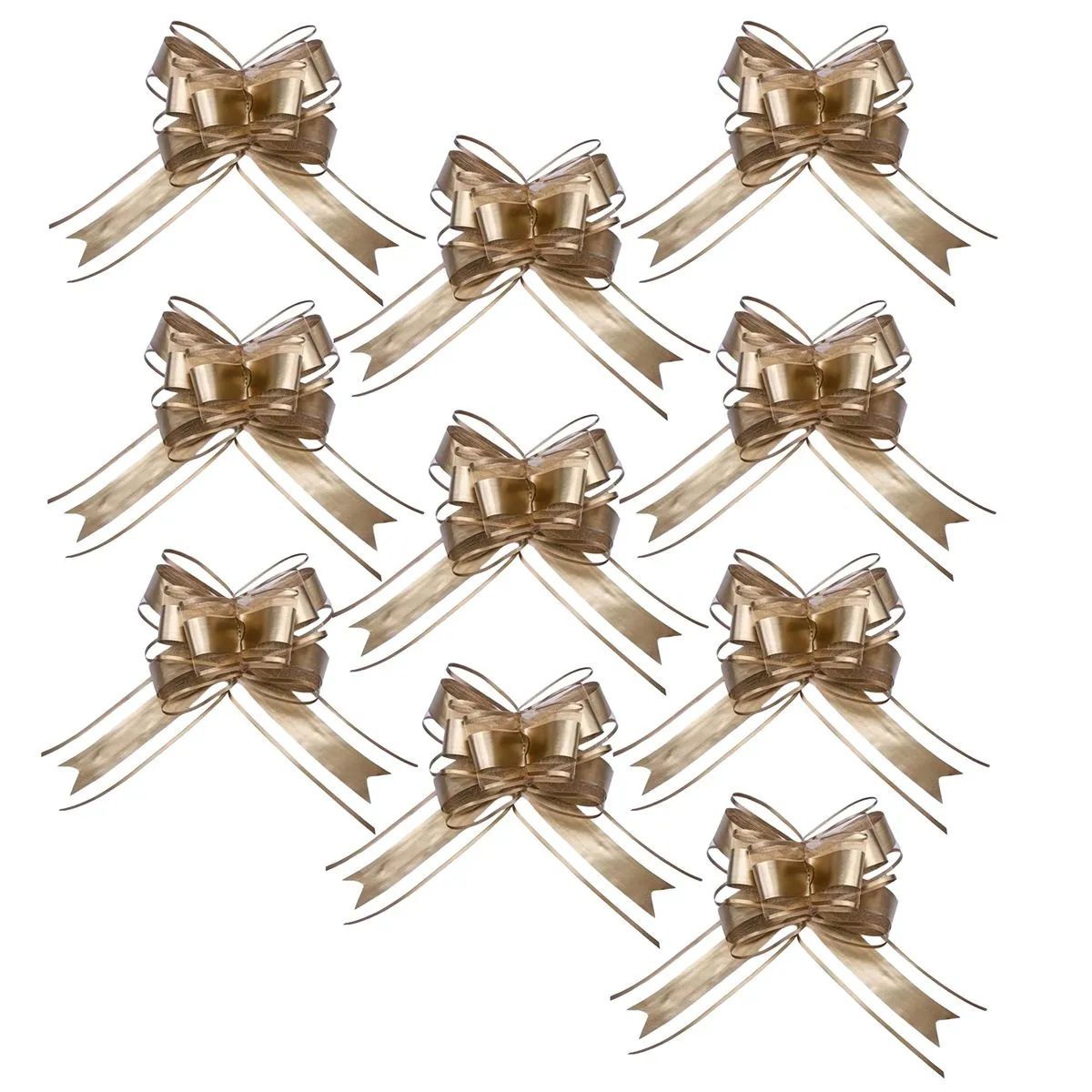 Large Pull-String Gift Bows - 17cm x 17cm (With Tails)