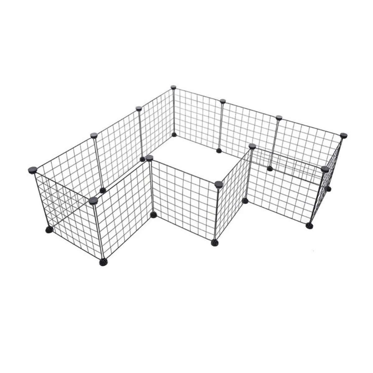 12 Pack Foldable DIY Pet Playpen with Gate Iron Run Fence Puppy House 47cm