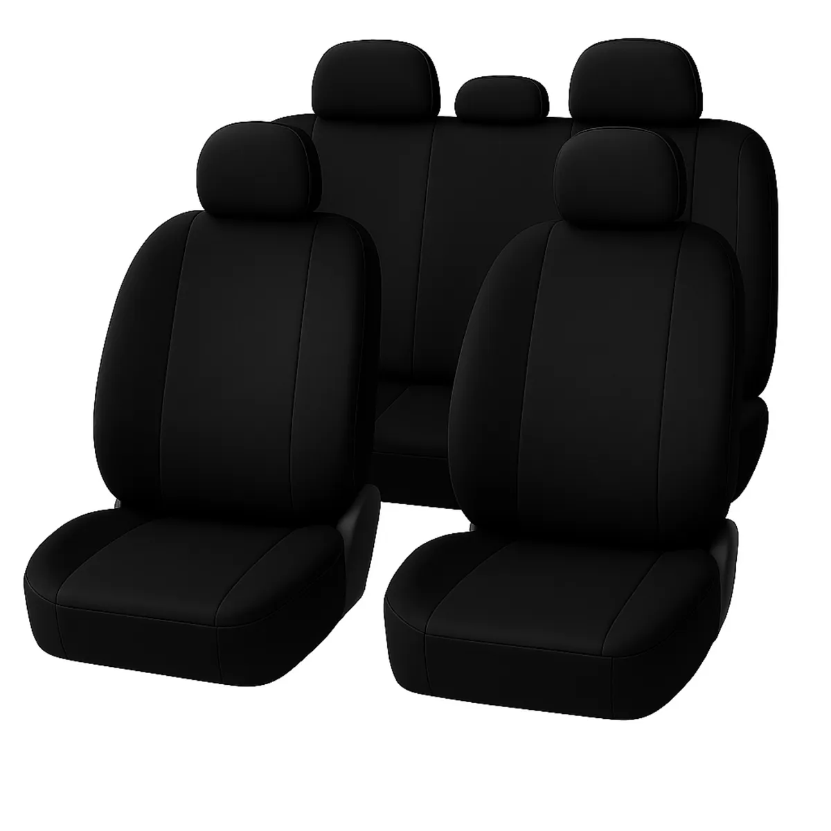 5 Piece Car Interior Kit - Polyester Seat & Belt Covers Set