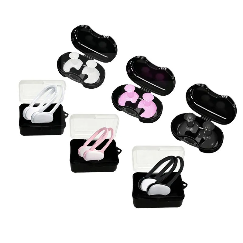 6 PCS Silicone Non-Slip Nose Clip Earplug Set,Swimming-Specific Nose Clip