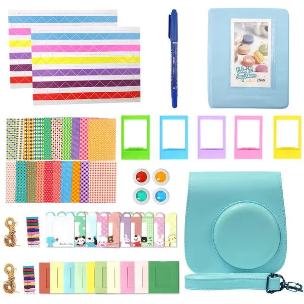 Camera Case & Accessories Bundle for Instax Mini 11 - Blue